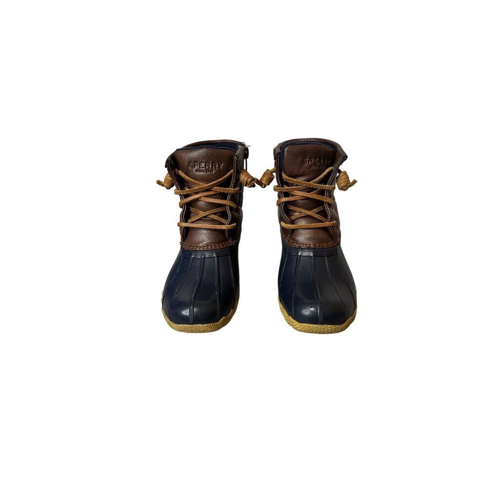 Sperry Port Boot Boys Girls Kids Waterproof Duck Boots Lace Up Brown SZ 12